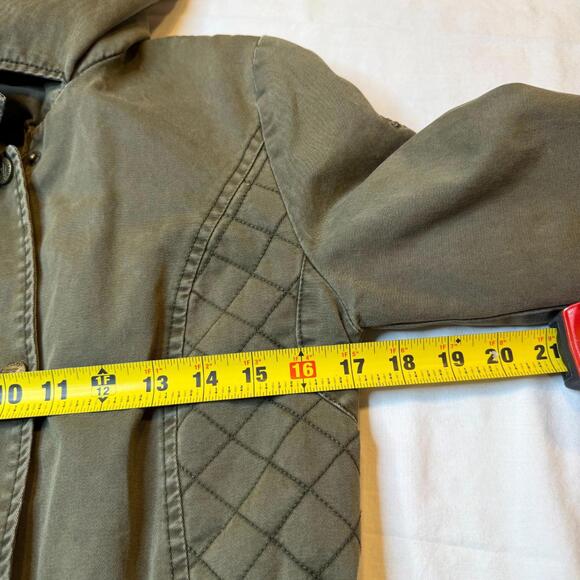 Vintage Women's Green Utility Military Jacket Guess Los Angeles Sz S - Picture 14 of 15